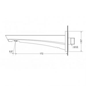 Vòi Xả Bồn TOTO TBG07001B Âm Tường 2