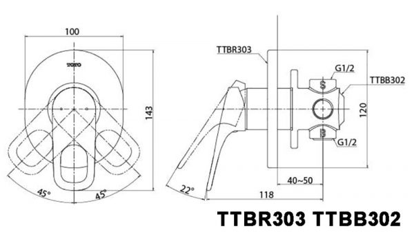 Ban ve ky thuat TTBR303 TTBB302 sen am tuong REI R nong lanh