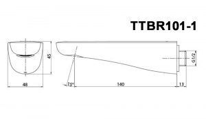TOTO TTBR101-1 - Vòi sen bồn tắm âm tường REI-R 1 Ban ve ky thuat Voi sen bon tam TOTO TTBR101 1 am tuong REI R