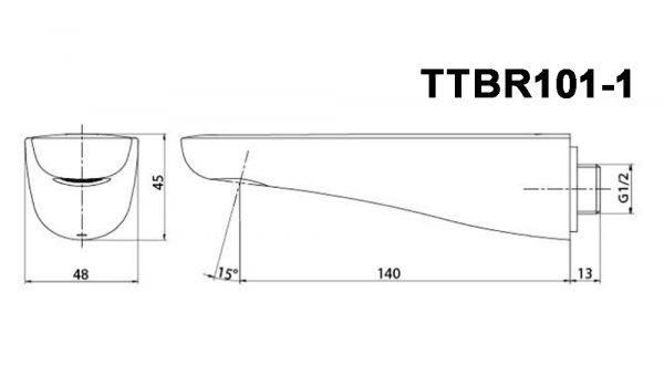 Ban ve ky thuat Voi sen bon tam TOTO TTBR101 1 am tuong REI R