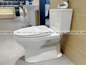 TOTO CS302DE2#W - Bồn cầu thông minh nắp rửa cơ TCW07S 3 CS302DT10W Hinh anh thuc te Bon cau 2 khoi TOTO nap em vuathietbi.com 1