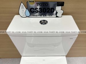 TOTO CS302DE2#W - Bồn cầu thông minh nắp rửa cơ TCW07S 9 CS302DT10W Hinh anh thuc te Bon cau 2 khoi TOTO nap em vuathietbi.com 3