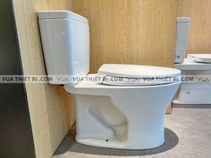 TOTO CS735DT10#XW - Bồn cầu 2 khối nắp êm TC395VS 2 anh thuc te bon cau 2 khoi toto cs735dt2 nap em tc393vs 2