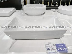 TOTO LT1735 - Chậu lavabo đặt bàn 3 anh thuc te chau rua mat lavabo toto lt1735xw dat ban 6