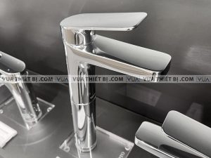 TOTO TTLR302FV-1R - Vòi lavabo cổ cao nóng lạnh Rei-S 5 anh thuc te voi chau lavabo toto ttlr302fv 1 co cao nong lanh rei s 4