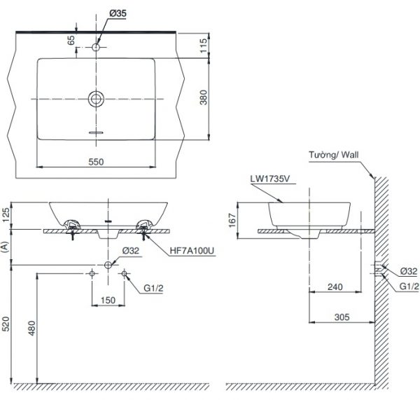 ban ve lavabo lt1735 toto dat ban